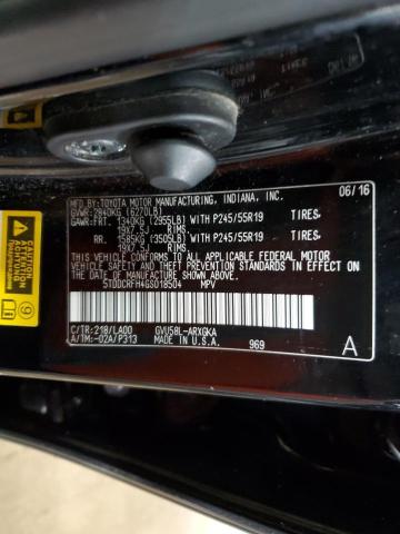 Foto 14 de la subasta – 2016 TOYOTA HIGHLANDER con VIN 5TDDCRFH4GS018504