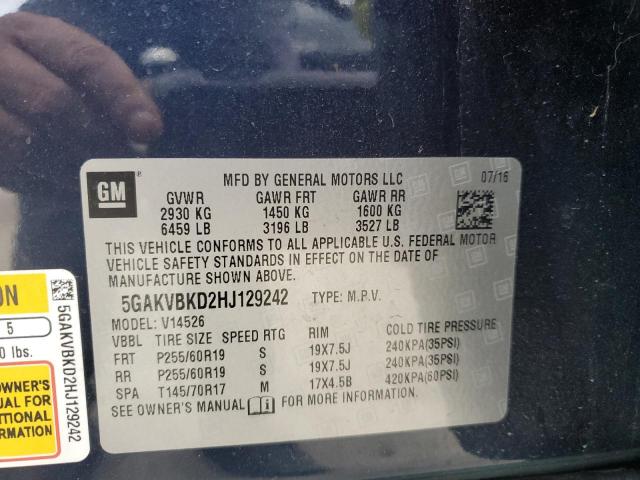Photo 14 from auction – 2017 BUICK ENCLAVE with VIN 5GAKVBKD2HJ129242