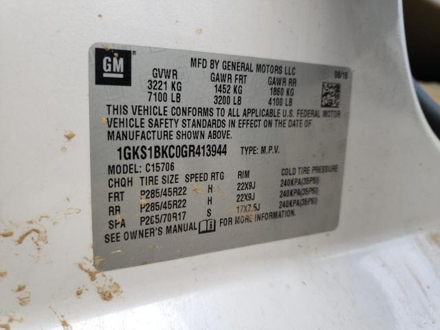 Photo 14 from auction – 2016 GMC YUKON SLT with VIN 1GKS1BKC0GR413944