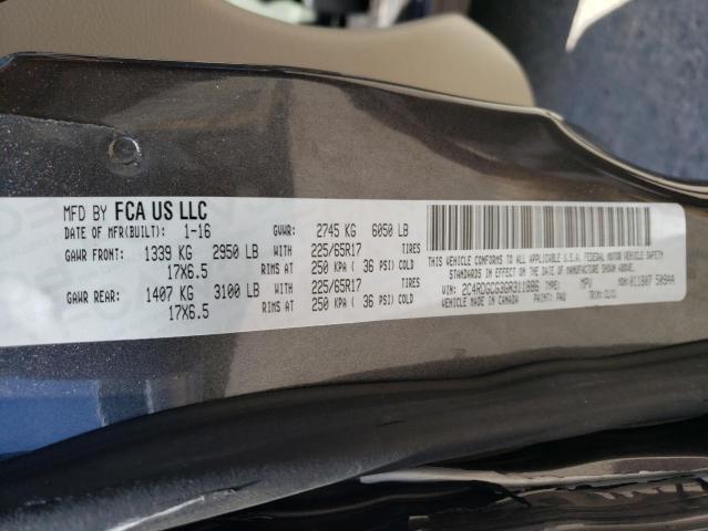 Photo 14 from auction – 2016 DODGE GRAND CARA with VIN 2C4RDGCG3GR311886