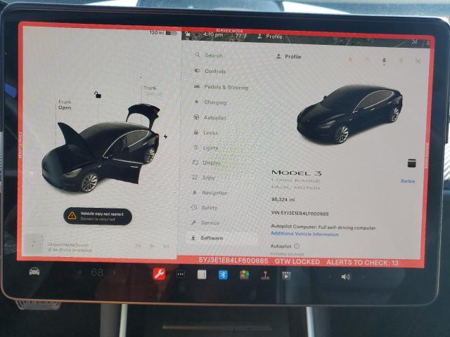 Photo 9 from auction – 2020 TESLA MODEL 3 with VIN 5YJ3E1EB4LF600685