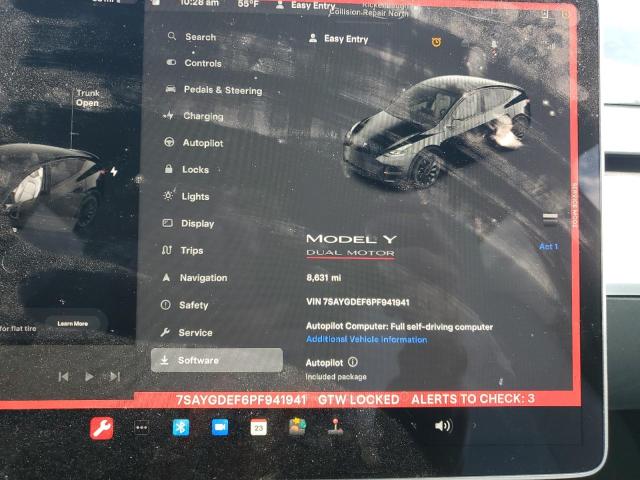 Photo 9 from auction – 2023 TESLA MODEL Y with VIN 7SAYGDEF6PF941941