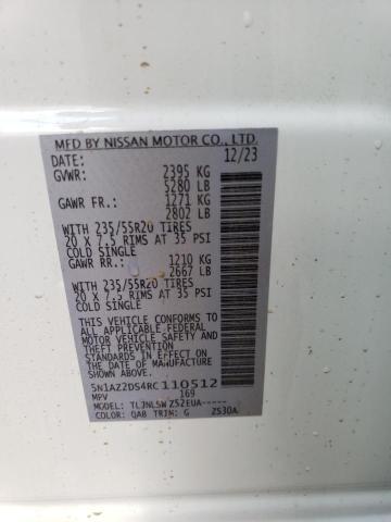Photo 14 from auction – 2024 NISSAN MURANO PLA with VIN 5N1AZ2DS4RC110512