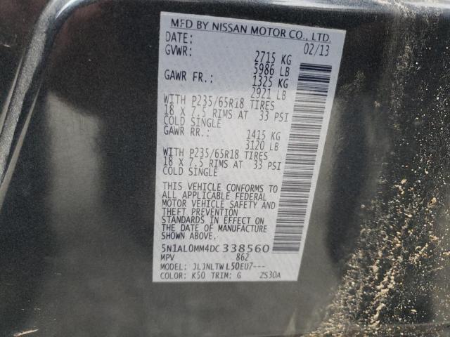 Photo 14 from auction – 2013 INFINITI JX35 with VIN 5N1AL0MM4DC338560