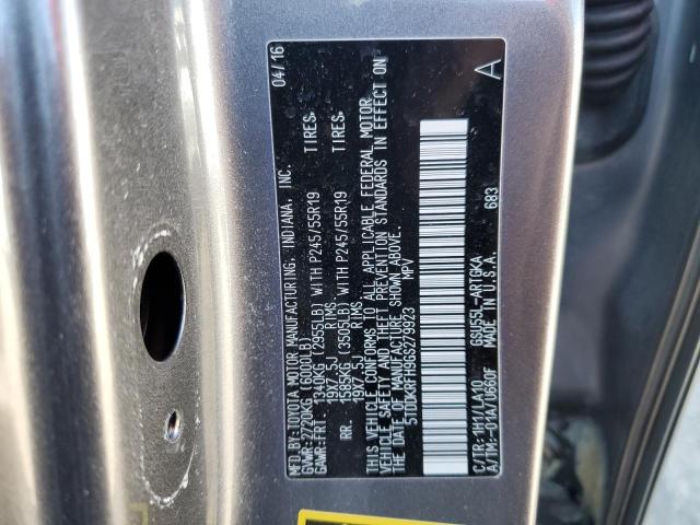 Photo 14 from auction – 2016 TOYOTA HIGHLANDER with VIN 5TDDKRFH9GS279923