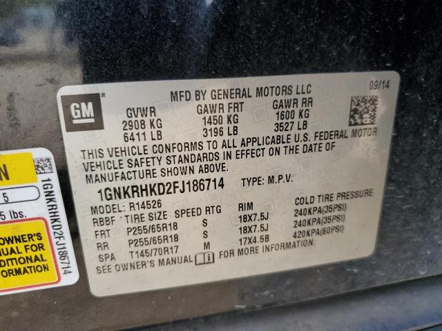 Photo 14 from auction – 2015 CHEVROLET TRAVERSE L with VIN 1GNKRHKD2FJ186714