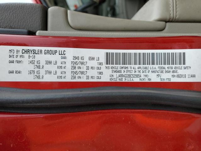 Photo 14 from auction – 2011 JEEP GRAND CHER with VIN 1J4RR4GG9BC529854