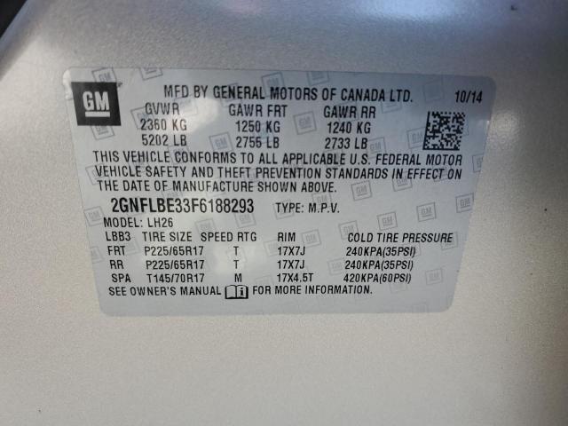 Photo 14 from auction – 2015 CHEVROLET EQUINOX LT with VIN 2GNFLBE33F6188293