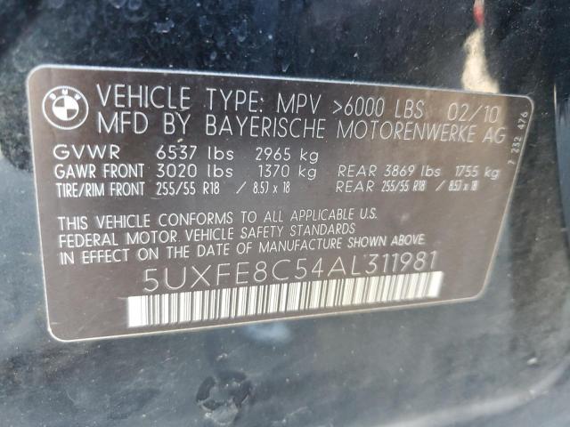 Photo 14 from auction – 2010 BMW X5 XDRIVE4 with VIN 5UXFE8C54AL311981