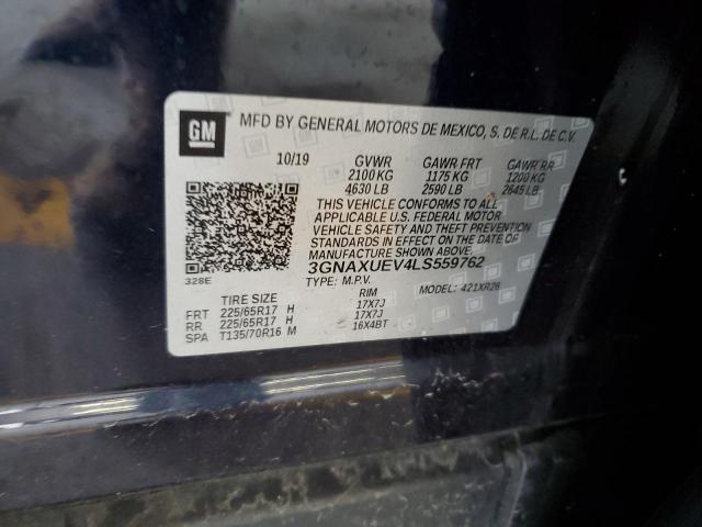 Photo 14 from auction – 2020 CHEVROLET EQUINOX LT with VIN 3GNAXUEV4LS559762