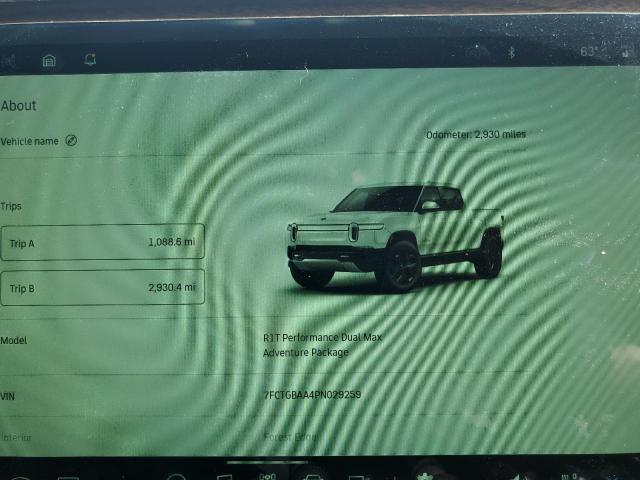 Photo 9 from auction – 2023 RIVIAN R1T ADVENT with VIN 7FCTGBAA4PN029259