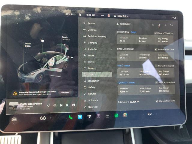 Photo 9 from auction – 2020 TESLA MODEL 3 with VIN 5YJ3E1EC6LF603399