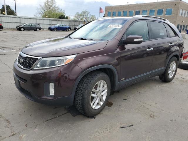 KIA SORENTO LX 2014 with VIN 5XYKTCA6XEG437896 - Photo from auction