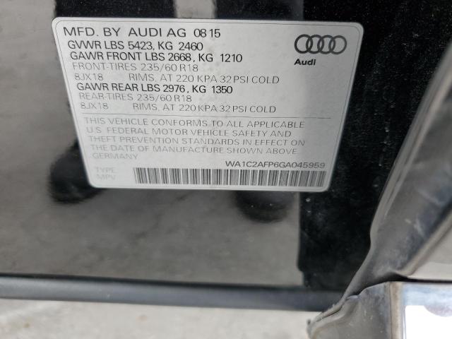 Photo 14 from auction – 2016 AUDI Q5 PREMIUM with VIN WA1C2AFP6GA045959