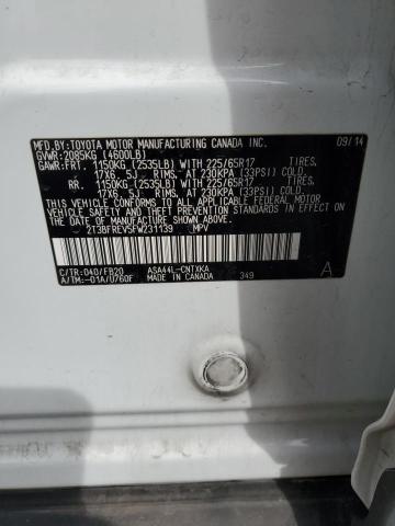 Photo 14 from auction – 2015 TOYOTA RAV4 LE with VIN 2T3BFREV5FW231139