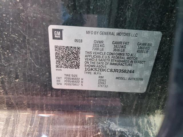 Photo 14 from auction – 2018 GMC YUKON SLT with VIN 1GKS2BKC8JR358244