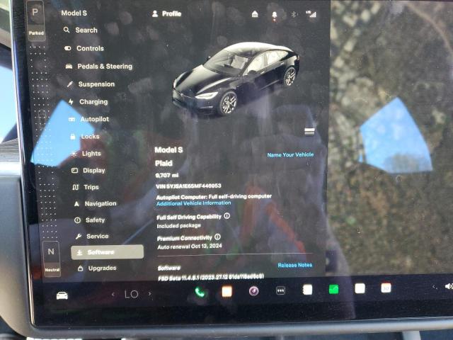 Photo 9 from auction – 2021 TESLA MODEL S with VIN 5YJSA1E60MF435679