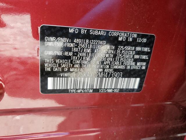 Photo 14 from auction – 2021 SUBARU FORESTER T with VIN JF2SKAXC2MH473903