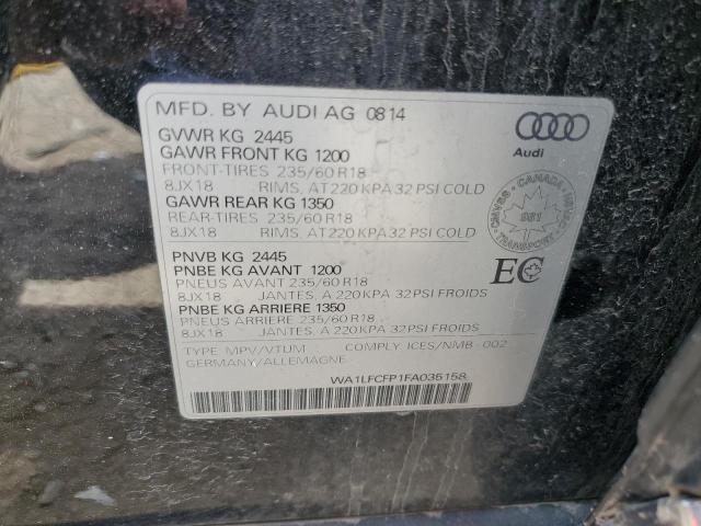Photo 14 from auction – 2015 AUDI Q5 PREMIUM with VIN WA1LFCFP1FA035158