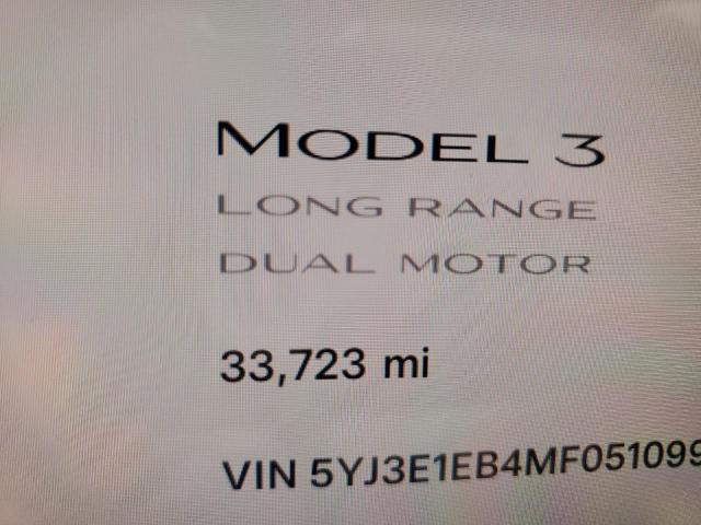 Photo 9 from auction – 2021 TESLA MODEL 3 with VIN 5YJ3E1EB4MF051099