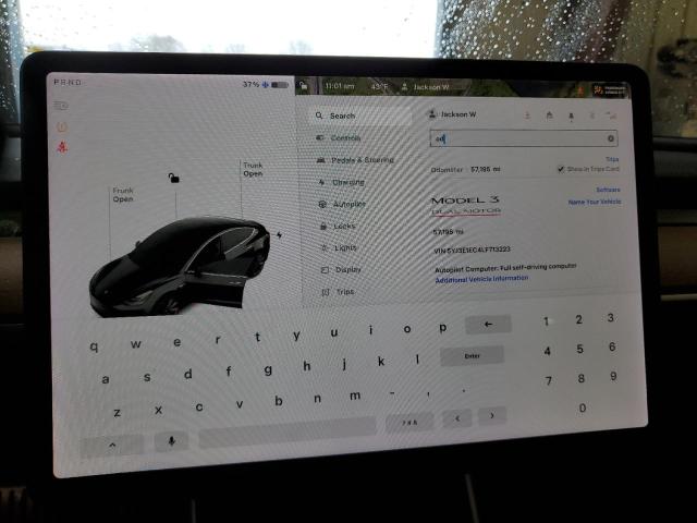 Photo 9 from auction – 2020 TESLA MODEL 3 with VIN 5YJ3E1EC4LF713223
