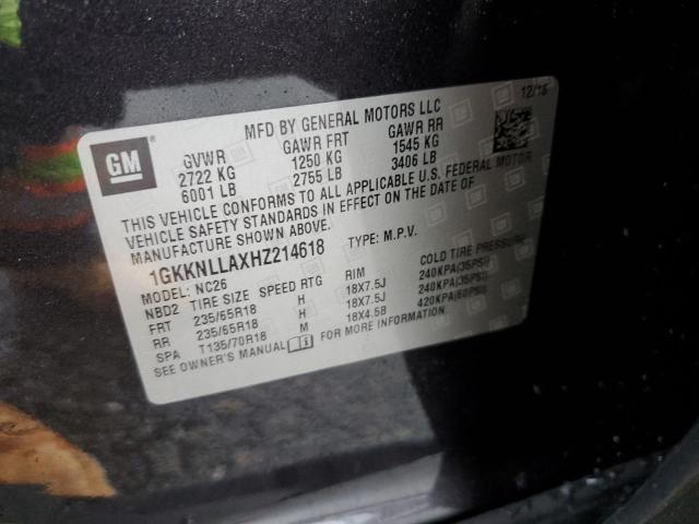 Photo 14 from auction – 2017 GMC ACADIA SLE with VIN 1GKKNLLAXHZ214618