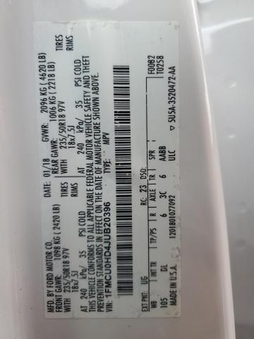 Photo 14 from auction – 2018 FORD ESCAPE SEL with VIN 1FMCU0HD4JUB20396
