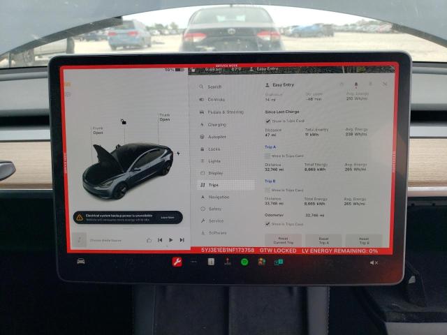 Photo 9 from auction – 2022 TESLA MODEL 3 with VIN 5YJ3E1EB1NF173758