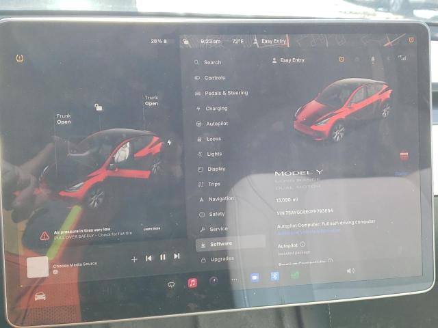 Photo 9 from auction – 2023 TESLA MODEL Y with VIN 7SAYGDEE0PF793664