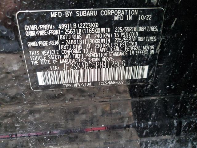 Photo 14 from auction – 2023 SUBARU FORESTER T with VIN JF2SKARC5PH412806