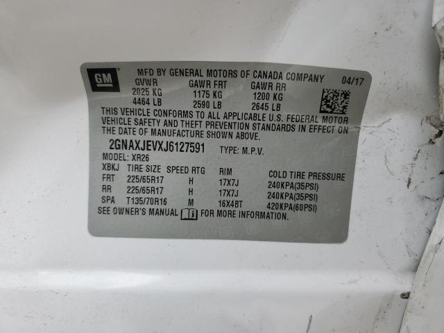Photo 14 from auction – 2018 CHEVROLET EQUINOX LT with VIN 2GNAXJEVXJ6127591