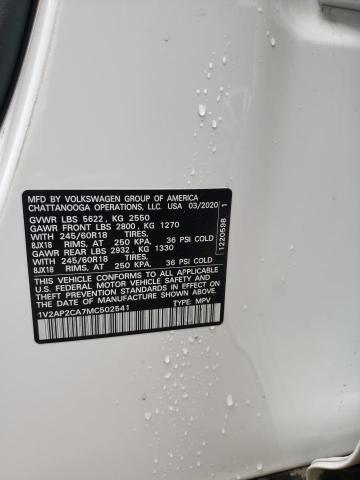 Photo 14 from auction – 2021 VOLKSWAGEN ATLAS S with VIN 1V2AP2CA7MC502541