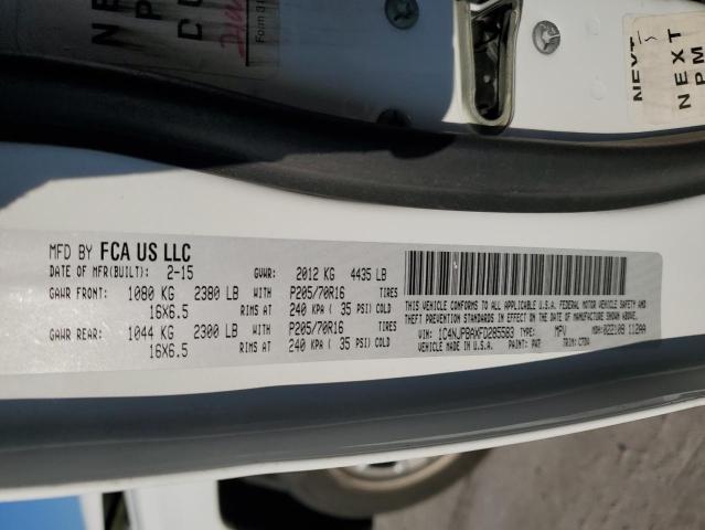Photo 14 from auction – 2015 JEEP PATRIOT SP with VIN 1C4NJPBAXFD285583