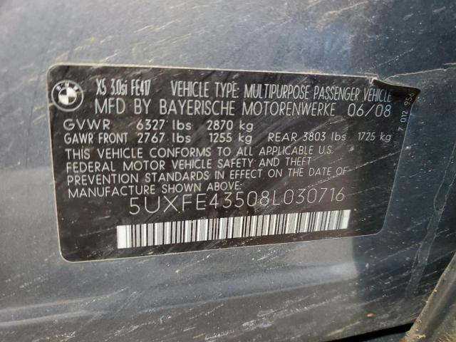 Photo 14 from auction – 2008 BMW X5 3.0I with VIN 5UXFE43508L030716
