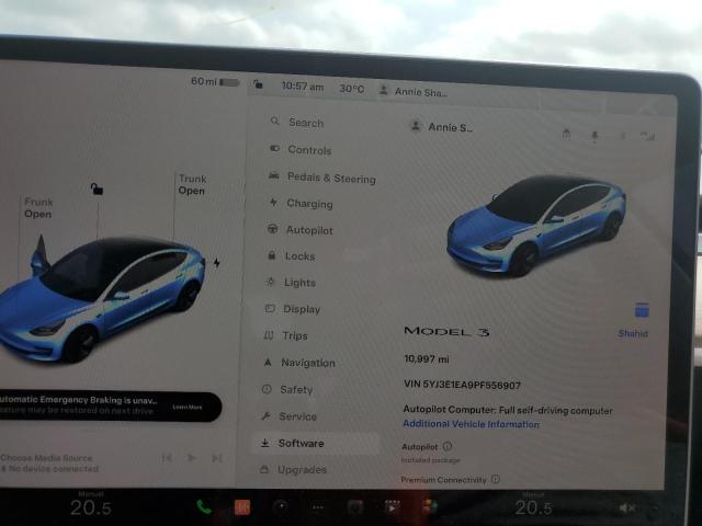 Photo 9 from auction – 2023 TESLA MODEL 3 with VIN 5YJ3E1EA9PF556907