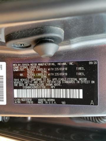 Foto 14 de la subasta – 2021 TOYOTA HIGHLANDER con VIN 5TDHBRCH2MS517158