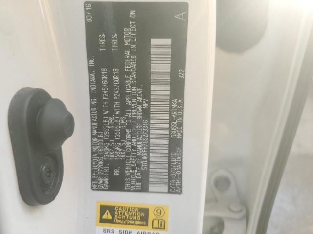 Photo 14 from auction – 2016 TOYOTA HIGHLANDER with VIN 5TDJKRFH7GS273346