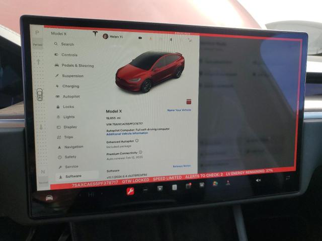 Photo 9 from auction – 2023 TESLA MODEL X with VIN 7SAXCAE55PF378717