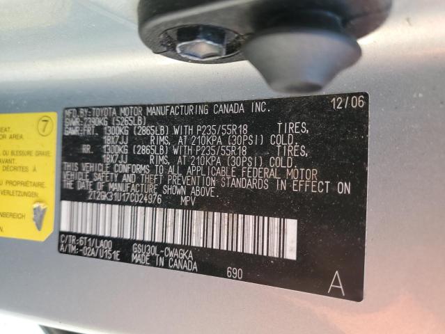Photo 14 from auction – 2007 LEXUS RX 350 with VIN 2T2GK31U17C024976