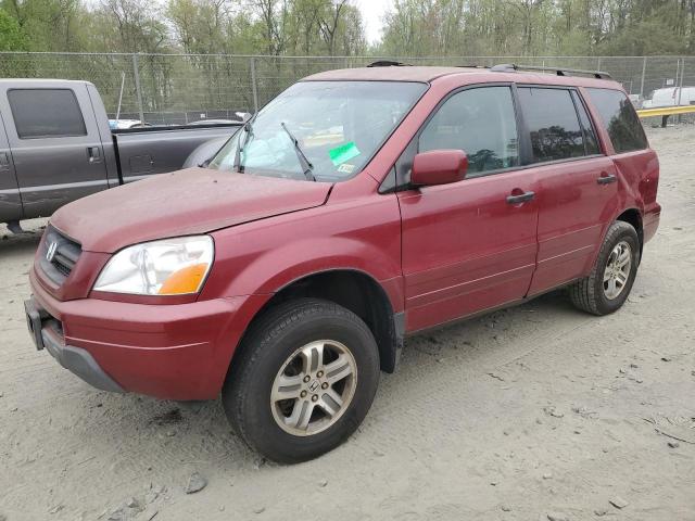 HONDA PILOT EX 2003 with VIN 2HKYF18423H582513 - Photo from auction