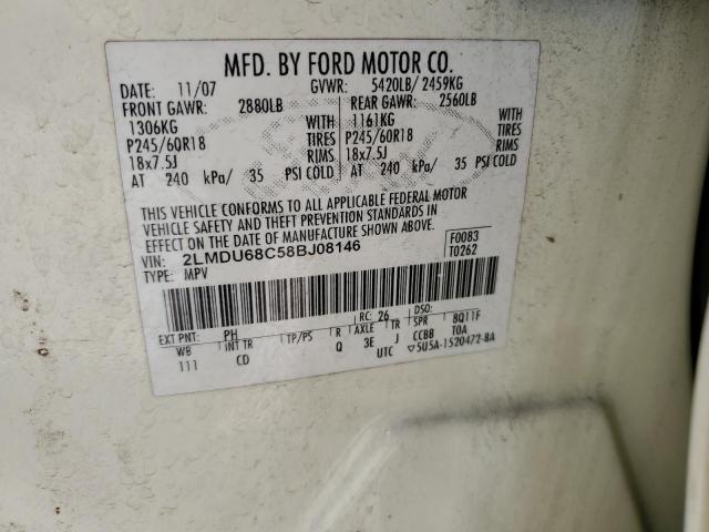 Photo 14 from auction – 2008 LINCOLN MKX with VIN 2LMDU68C58BJ08146