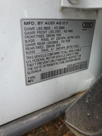 Photo 14 from auction – 2017 AUDI Q7 PREMIUM with VIN WA1LAAF75HD049438