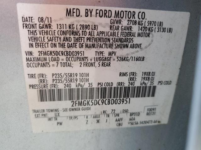Photo 14 from auction – 2012 FORD FLEX LIMIT with VIN 2FMGK5DC9CBD03951