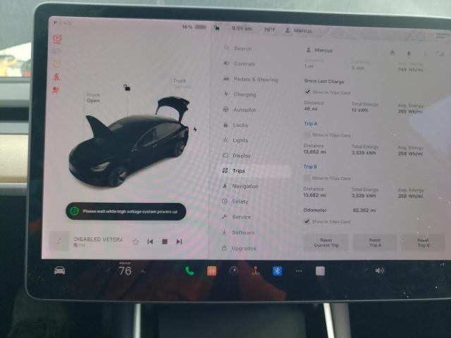 Photo 9 from auction – 2019 TESLA MODEL 3 with VIN 5YJ3E1EB9KF199195