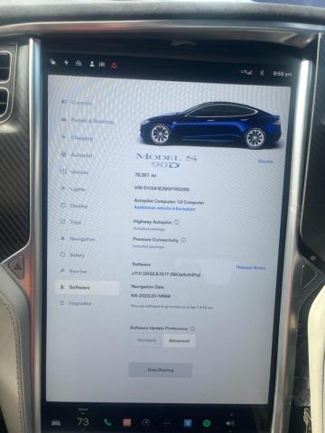 Photo 9 from auction – 2016 TESLA MODEL S with VIN 5YJSA1E29GF150299