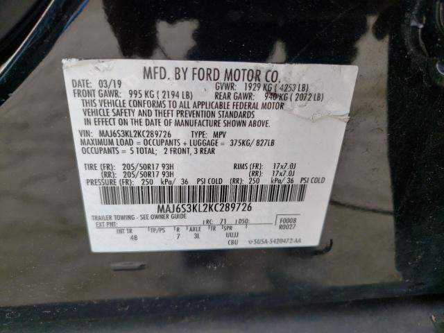 Photo 14 from auction – 2019 FORD ECOSPORT T with VIN MAJ6S3KL2KC289726