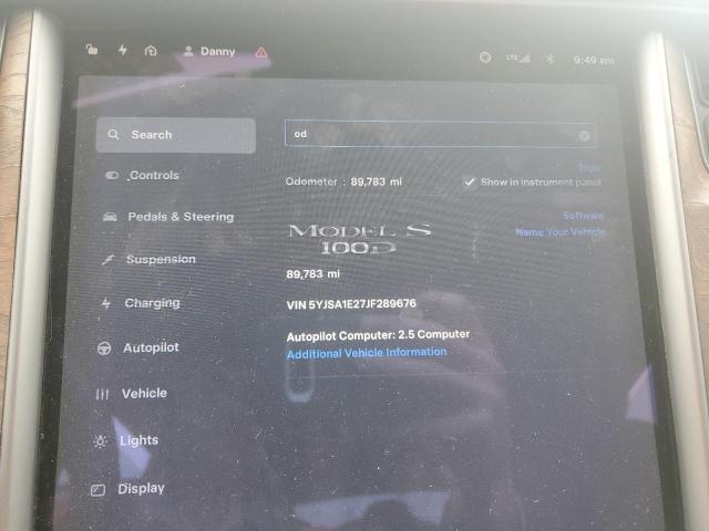 Photo 9 from auction – 2018 TESLA MODEL S with VIN 5YJSA1E27JF289676