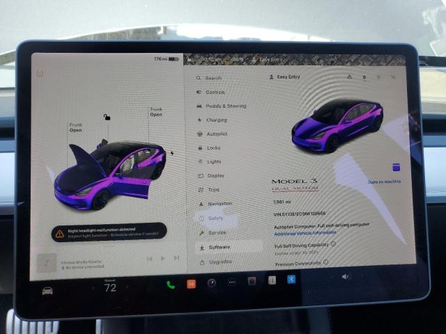 Photo 9 from auction – 2022 TESLA MODEL 3 with VIN 5YJ3E1EC9NF128656