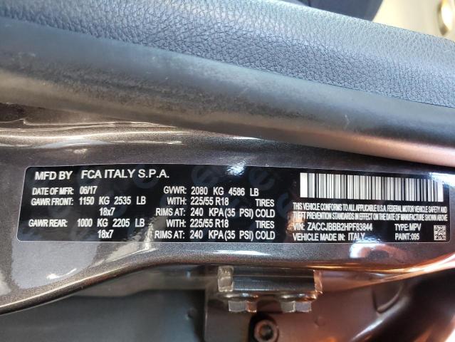 Photo 14 from auction – 2017 JEEP RENEGADE L with VIN ZACCJBBB2HPF83844