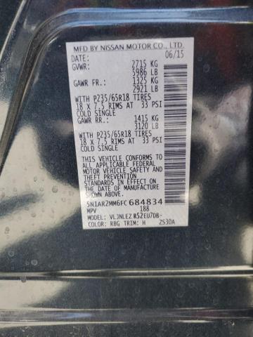 Photo 14 from auction – 2015 NISSAN PATHFINDER with VIN 5N1AR2MM6FC684834